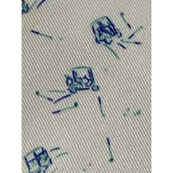 Peter Millar Polo Shirt Size 2XL White Blue Patterned Summer Comfort Golf Style - Picture 8 of 11